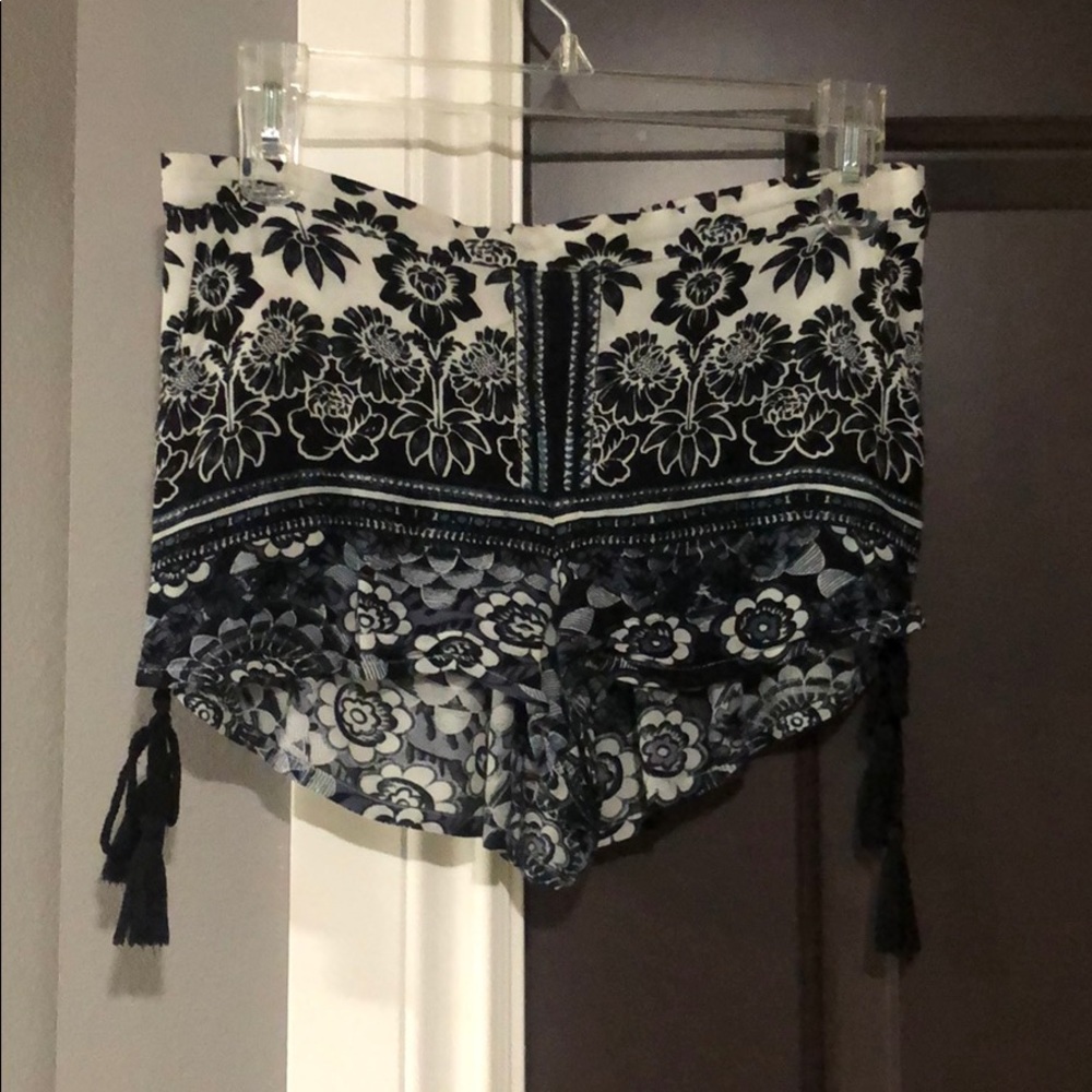 Black and white Boho shorts